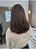桑名ロングレイヤーカットハッシュカット透明感カラー重めロング