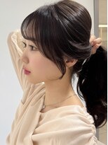 エジョン 三鷹店(Aejon)&nbsp;顔まわりレイヤーカット姫カットレイヤーアプリコットオレンジ