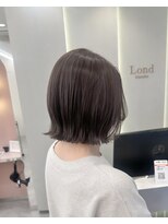 ロンドリゼル 札幌(Lond RiseL) オリーブグレー/前髪/ボブ/マロンベージュ/レイヤーカット/小顔