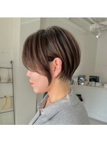 ジュベ 別府店(juve.)&nbsp;別府ショートボブ顔まわりレイヤーカット髪質改善カラー30代
