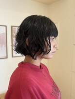 ラヴィズム 名駅店(LUVISM) ボブ/ミディアム/レイヤー/顔周りレイヤー/パーマ/艶カラー
