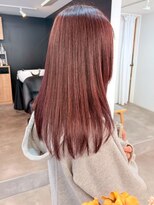 ミュラ(mulah)&nbsp;ボルドーカラーチェリーピンク＊艶髪ロングヘア暖色カラー
