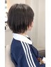 【赤みを抑えた透明感】透明感カラー+カット+高保湿TR ¥15,900~