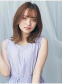 M.SLASH本牧/外ハネミディ/シースルーバング/グラデカラー