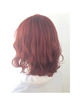 ジーナ 福岡千早(Zina) 【Zina千早】艶カラー/ストロベリーピンク/ロブ/20代30代40代