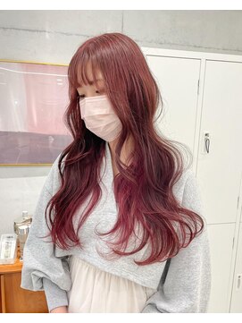 ローウェ 渋谷(Louwe) 大人気ブリーチなしのピンクブラウンカラー