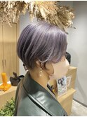 ラベンダーシルバー×ショート