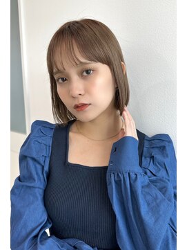 レミエ ダイカンヤマ(lemiie) 切りっぱなしボブ★ブラウンカラー