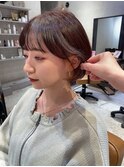 イヤリングカラー／ショートボブ