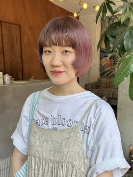 アペロ 柏(Apero) ピンクベージュ☆フェイスレイヤーボブ