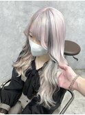 ☆前髪アンブレラカラーこなれミディイメチェン/ハイトーン
