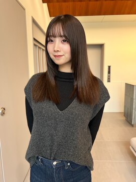 ローレンアオ(LOREN AO) 黒髪/ボブルフ/ネビージュ/小顔/ワンレン/矢場町/髪質改善/前髪