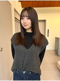 黒髪/ボブルフ/ネビージュ/小顔/ワンレン/矢場町/髪質改善/前髪