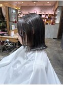 グレージュカラー&結べるボブカット