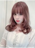 ミディアム顔周りレイヤー前髪カット_29727