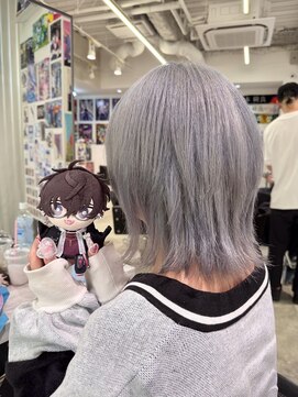 トーキョー オタクヘアー(TOKYO OTAKU HAIR) ブルーシルバー ハイトーンカラー ダブルカラー ブリーチカラー