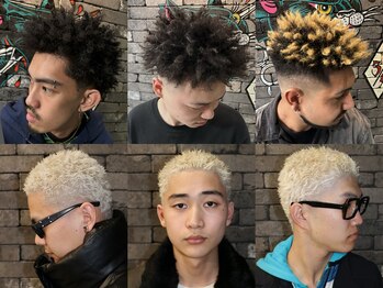 FourCornersCutShop 3/cent 栄 メンズパーマ/スパイラルパーマ/バーバースタイル