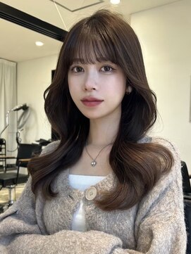 エヌアイ オモテサンドウ(ni omotesando) ☆韓国くびれヘア お顔周りカット ブラウンベージュ☆