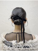 タイトヘア カチモリヘア 渋谷宮益坂結婚式ヘアセット