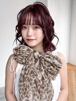 アルバム 池袋(ALBUM) 顔周りレイヤー韓国ヘアくびれミディミディアム_F21020