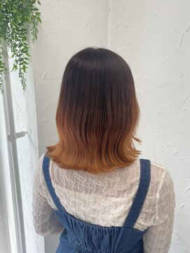 プライズ 表参道原宿店(prize) グラデーションカラーオレンジデザインカラー原宿表参道