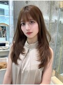 レイヤーカット小顔に見せるヘア/韓国ヘア/髪質改善/福岡/博多