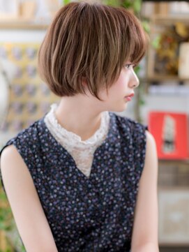 カバーヘア ブリス 北浦和(COVER HAIR bliss) 斜めバング小顔前下がりマッシュボブショートA3北浦和20代30代