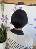  首元すっきり◎アッシュダークブラウンの大人ショート