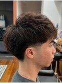 表参道駅MEN’S/ニュアンスパーマ/刈り上げセンターパート