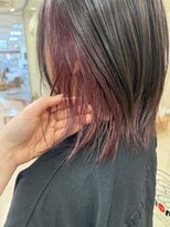モリオ フロム ロンドン サッポロファクトリー店(morio FROM LONDON)&nbsp;morio札幌　レイヤーカット　インナーカラー　カシスレッド