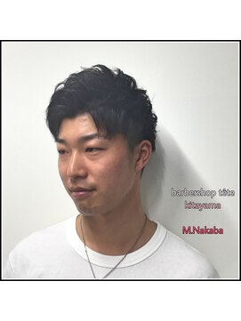 バーバーショップ テト キタヤマ(barber shop tete kitayama) 【tete】黒髪アップバング・ツーブロックスタイル【KITAYAMA】