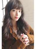 小顔カットデジタルパーマロングヘアアッシュカラー/栗原2