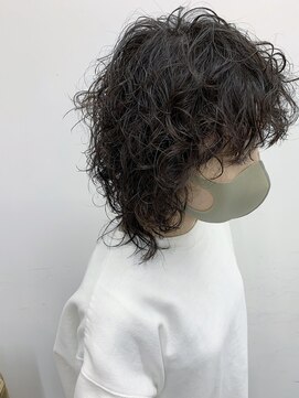 キューズ クラブ(cuz KLUB) 【cuzKLUB】ミディアムウルフ×スパイラルパーマ*池袋