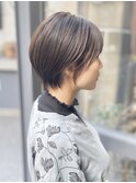 大人かわいい丸みひし形ショート