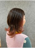 くびれヘア/ミストバング/シークレットハイライト/外ハネ