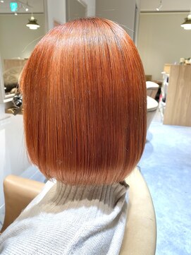 トリート 妙典店(TREAT) ワンレンボブ×オレンジ_TREAT妙典