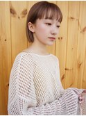 【buZonブゾン】ぱっつんラインワイドシースルーミニボブ