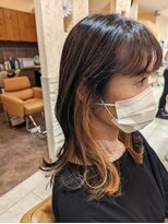 ヘアーアンドメイク エクリ 不動前店(Hair&Make equri)&nbsp;オレンジベージュインナーカラー