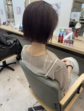 カイノ イオンモール橿原店(KAINO) ボブ/ピンクカラー/ブリーチなしカラー