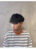 波巻きスパイラルパーマ縦落ちツイストスパイラルマッシュ