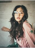 大人リラクシー黒髪ゆるふわ巻きロングウェーブtk志木