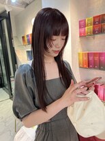 ユアーズヘア 新宿三丁目店(youres hair) 顔まわりレイヤー/チェリーブラウン