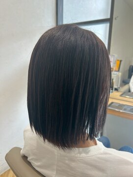 ヘア ルーナ バイ アプリーレ(hair lune by Aprire) ナチュラルブラウンストレートボブ大人可愛い艶髪20代30代40代