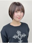 *顔周りレイヤー姫カット軽めショート小顔ボブ耳かけショート