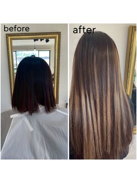 プルエクステ/プラチナ毛質52cm（長さ胸おへそ位）100本