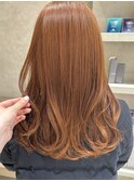 *ブリーチなしWカラーロングレイヤーカット顔周りレイヤー韓国