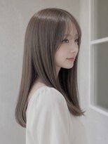 ジールサロン つくば本店 【ブリーチなし透明感カラー】アッシュブラウンカラー