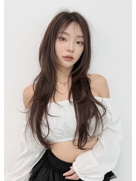 レミエ ダイカンヤマ(lemiie) 艶のあるブラウンカラーハイレイヤーカット×ハッシュカット