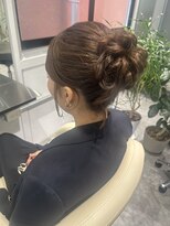 レヴリー(reverie) ヘアセット心斎橋お呼ばれヘアハーフアップ
