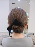 シニヨンヘア×結婚式ヘアセット｜お呼ばれヘア